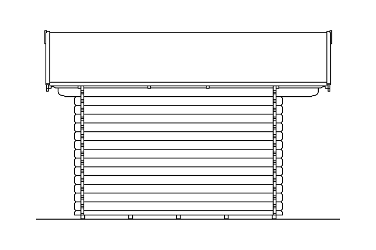 Gartenhaus Davos 1, 380 x 300 cm, natur