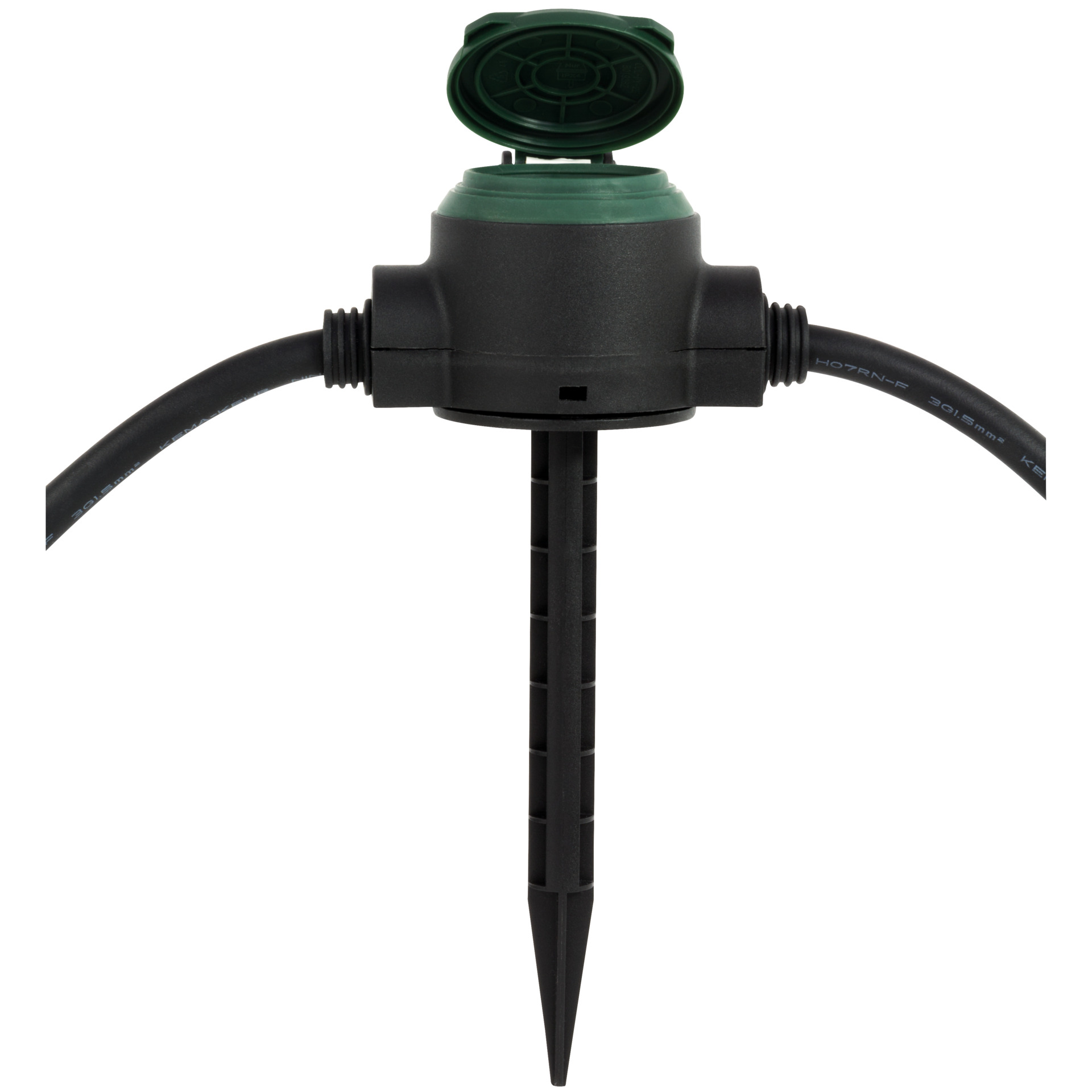 Verlängerung Supraflex IP44 3-fach, 10m, schwarz