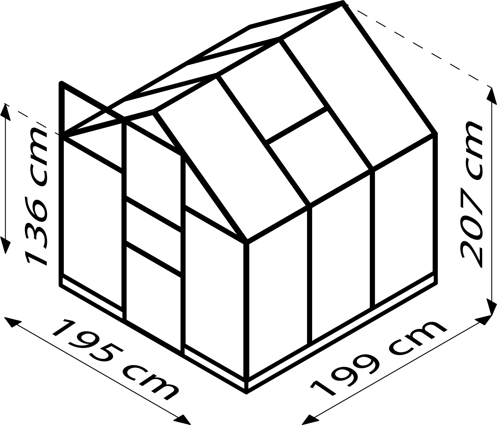 Gewächshaus Eris 3800, ESG3mm