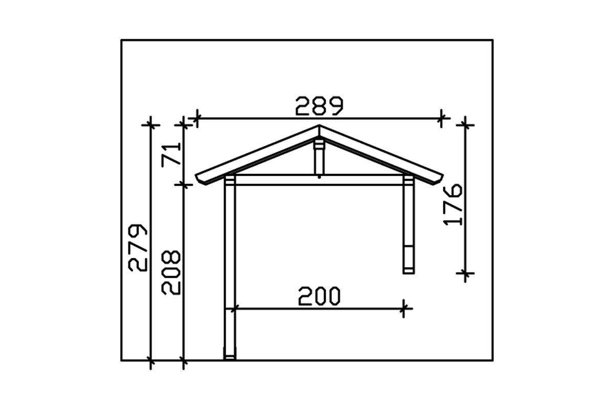 Vordach Stralsund 3 Satteldach