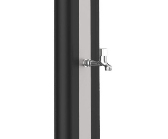 PVC Solardusche mit Fußdusche, 40l, schwarz