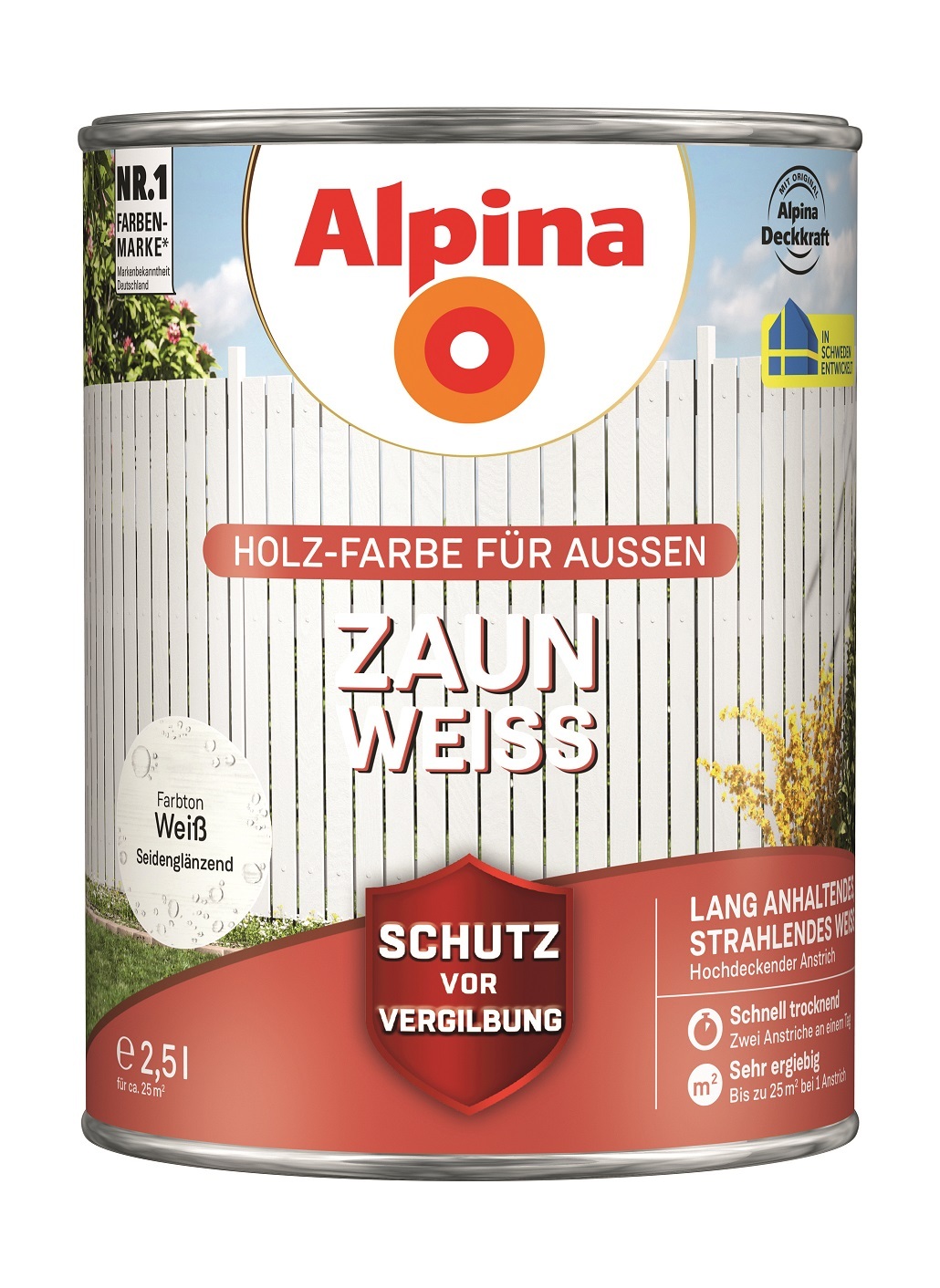 Alpina Farben GmbH Zaun-weiß 2,5l