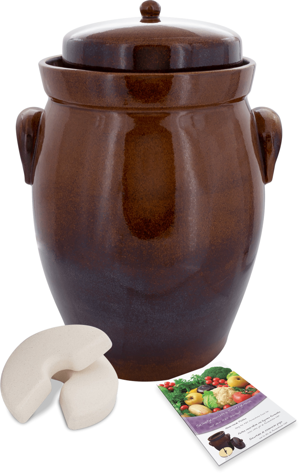 Gärtopf inkl. Deckel und Beschwerungsstein Form 2