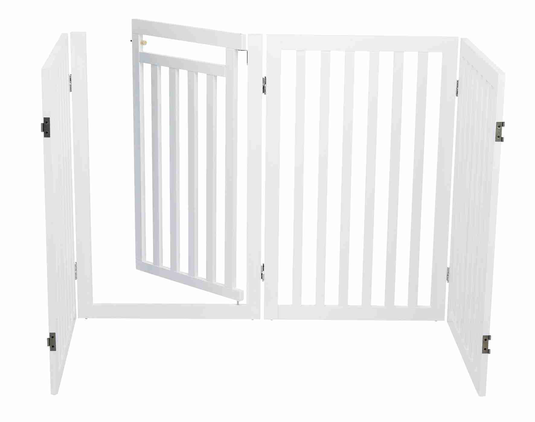 Hunde-Absperrgitter mit Tür, 4-teilig