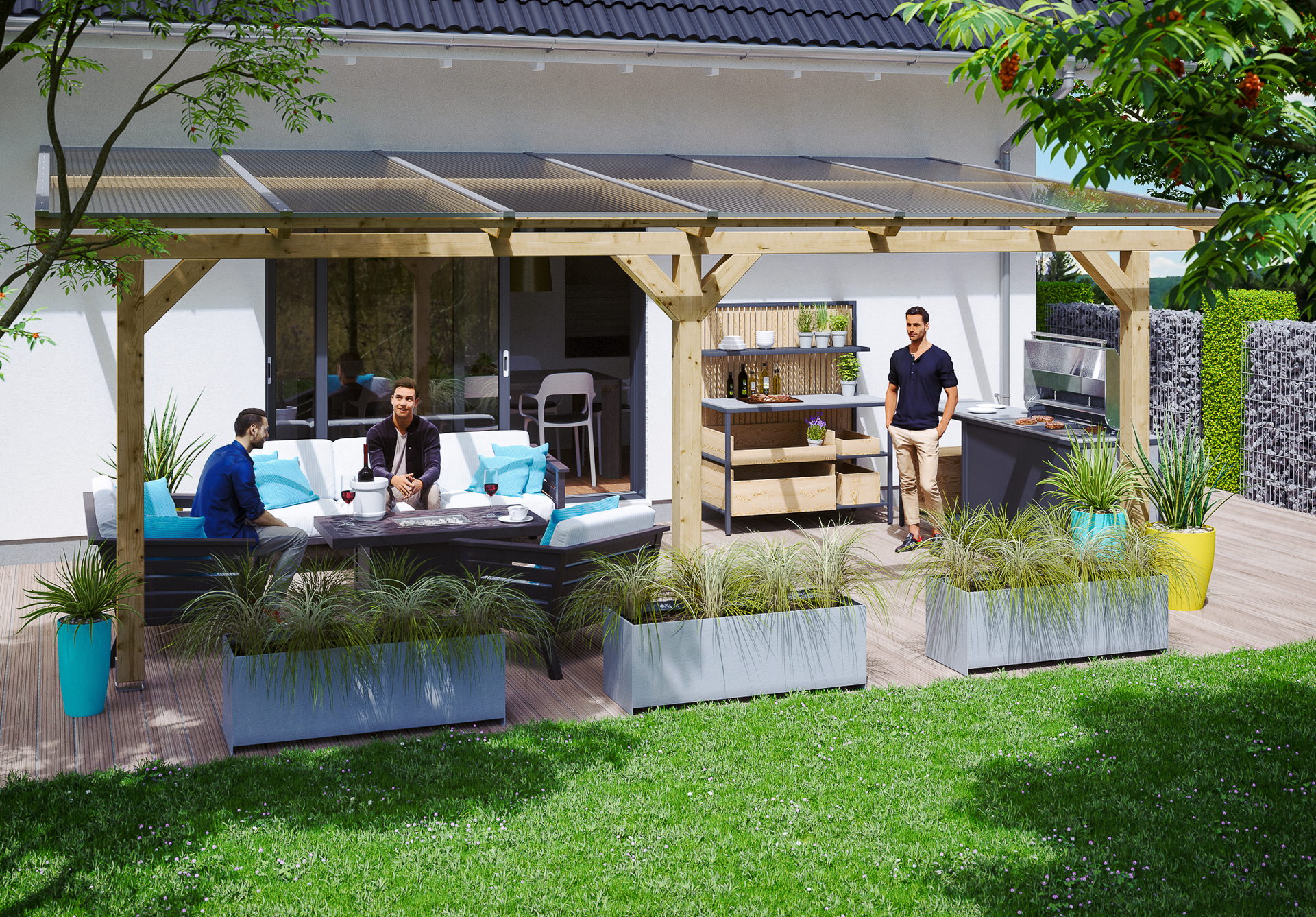 Terrassenüberdachung Andria bei leitermann.de günstig kaufen Terrassenüberdachung Andria