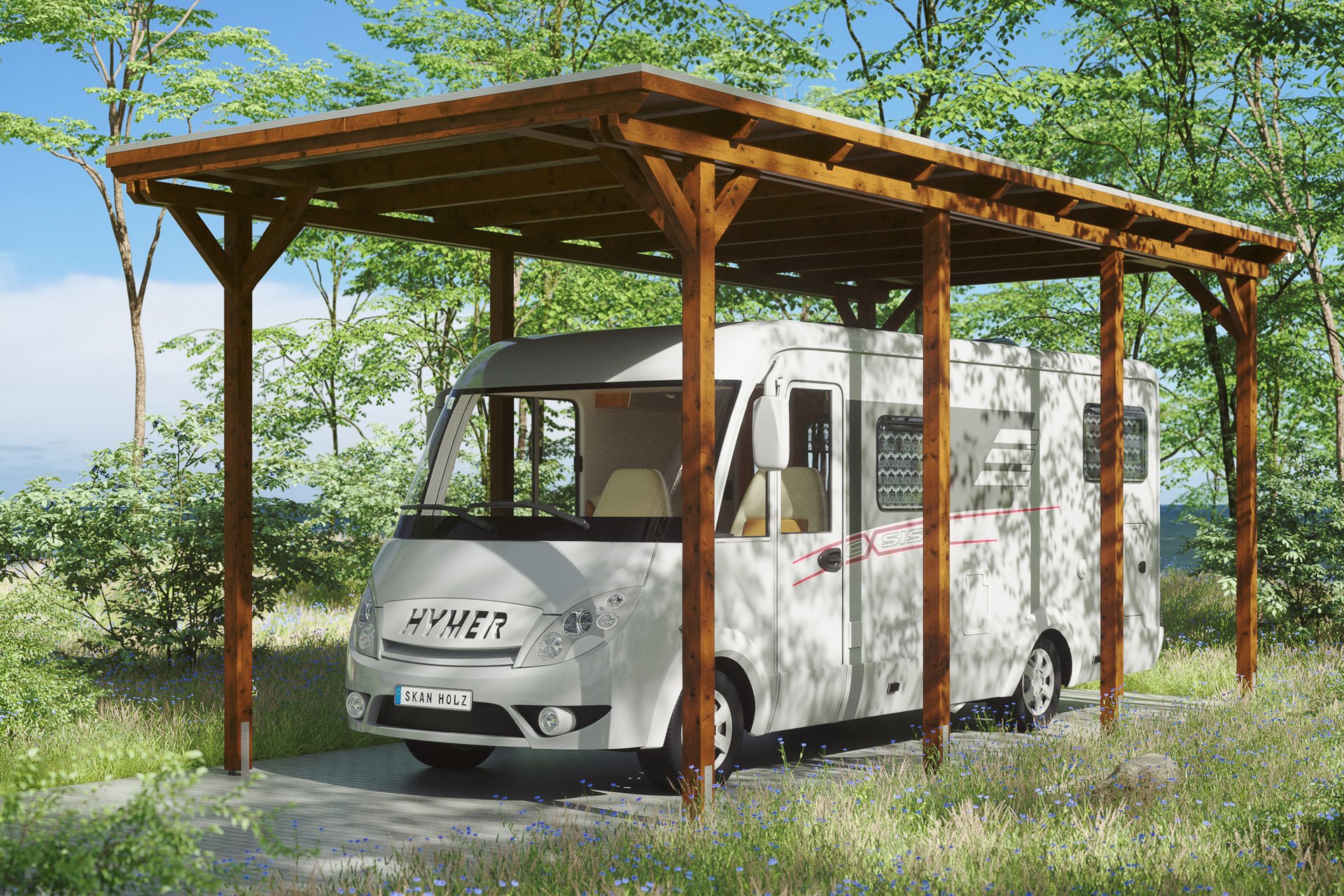 Skan Holz Caravan-Carport Emsland