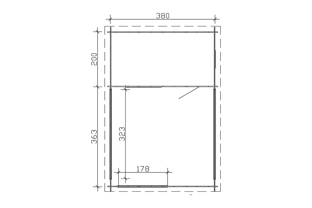 Gartenhaus Alicante mit Abstellraum natur