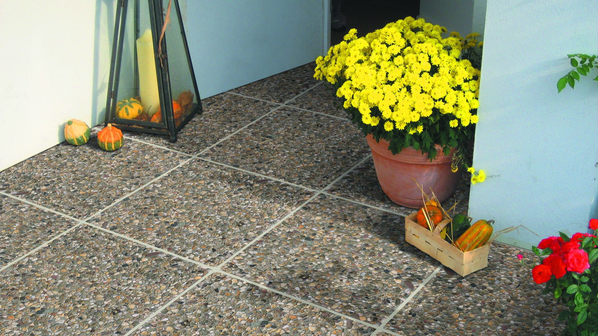 Waschbeton-Terrassenplatte