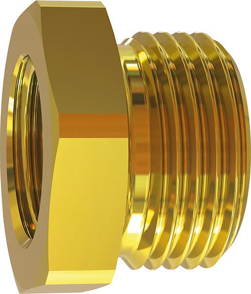 Reduziernippel kurz, Messing, AG G 1" , IG G3/4", RIEGLER