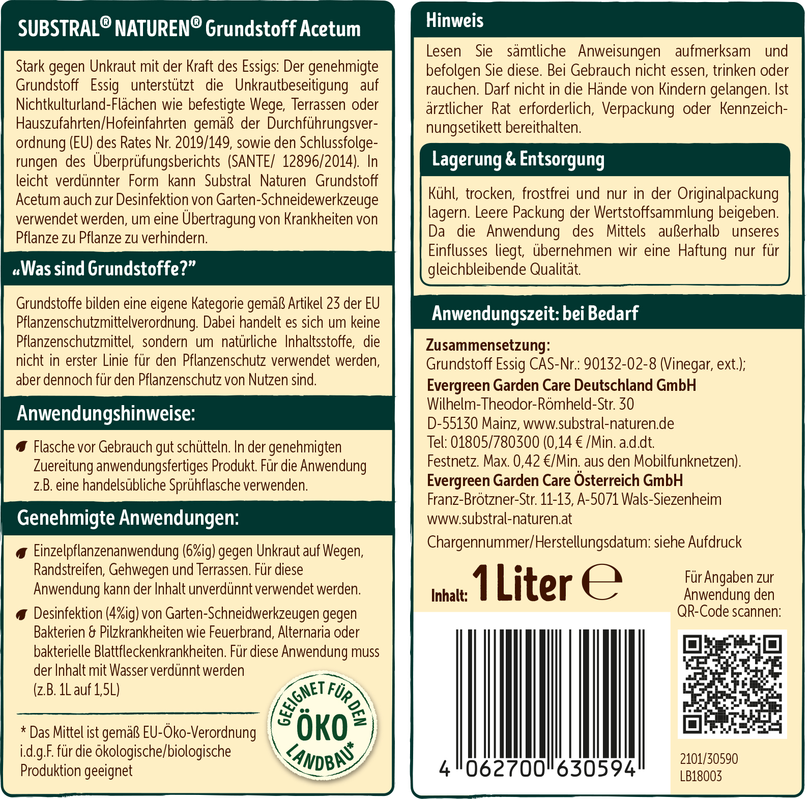 Grundstoff Acetum bei leitermann.de günstig kaufen Grundstoff Acetum