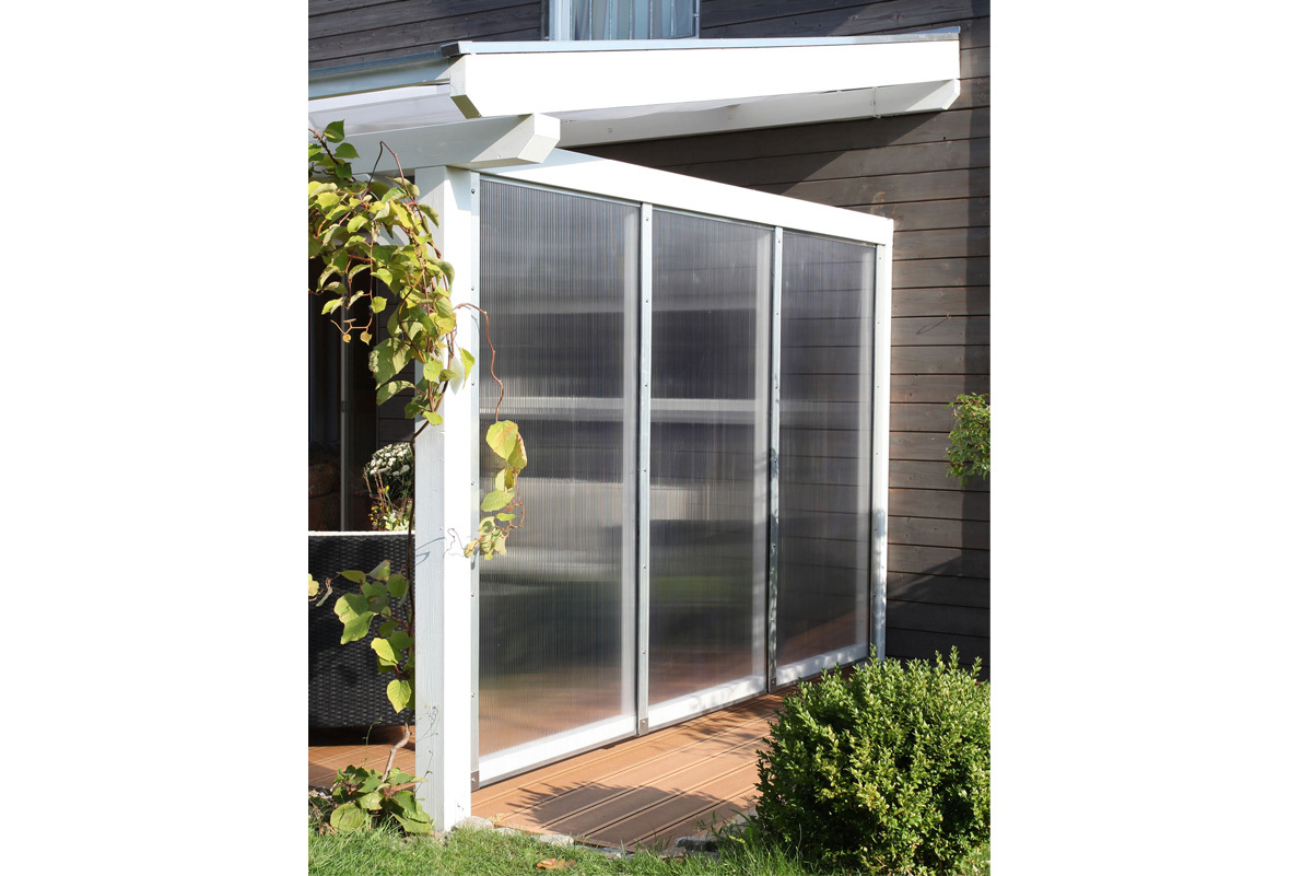 Seitenwand m. Polycarbonatplatten Douglasie
