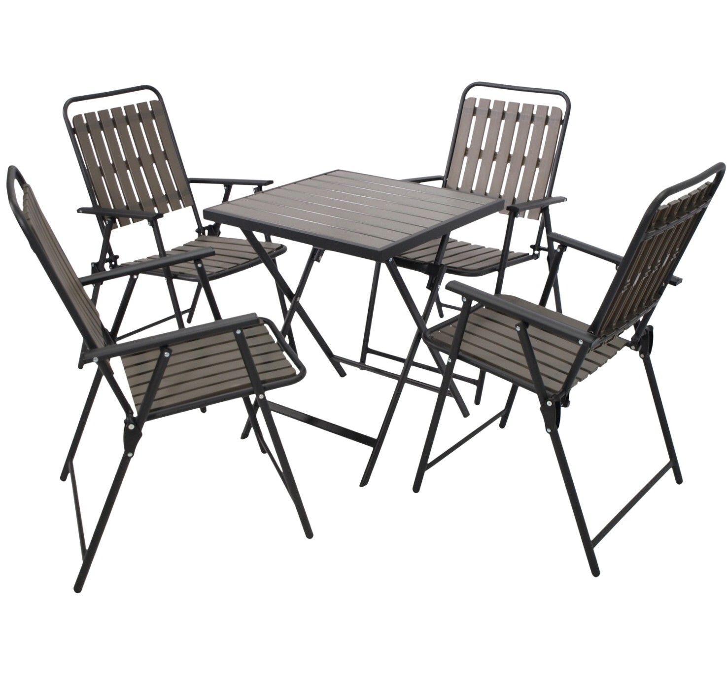 Sitzgruppe 5-teilig, Metall, Kunstholz