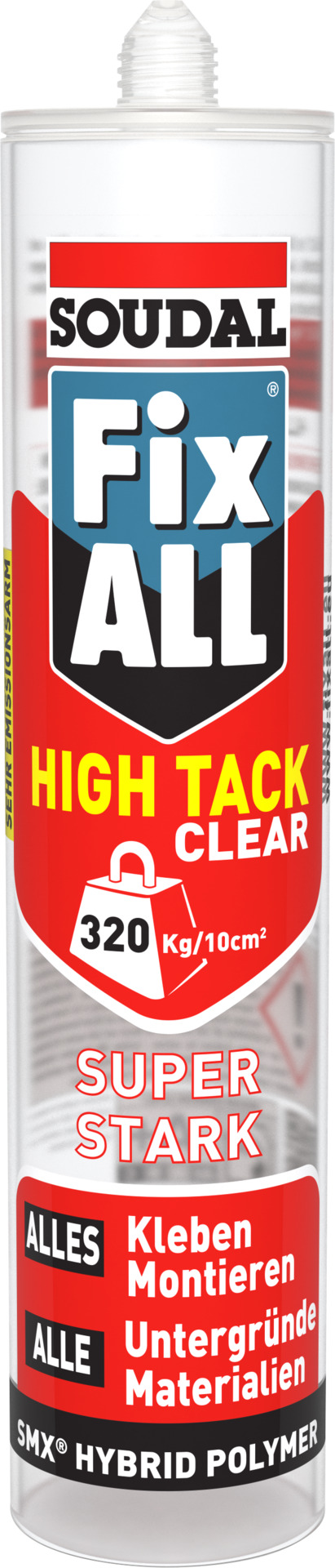 Fix ALL High Tack CLEAR Montagekleber 305g transparent