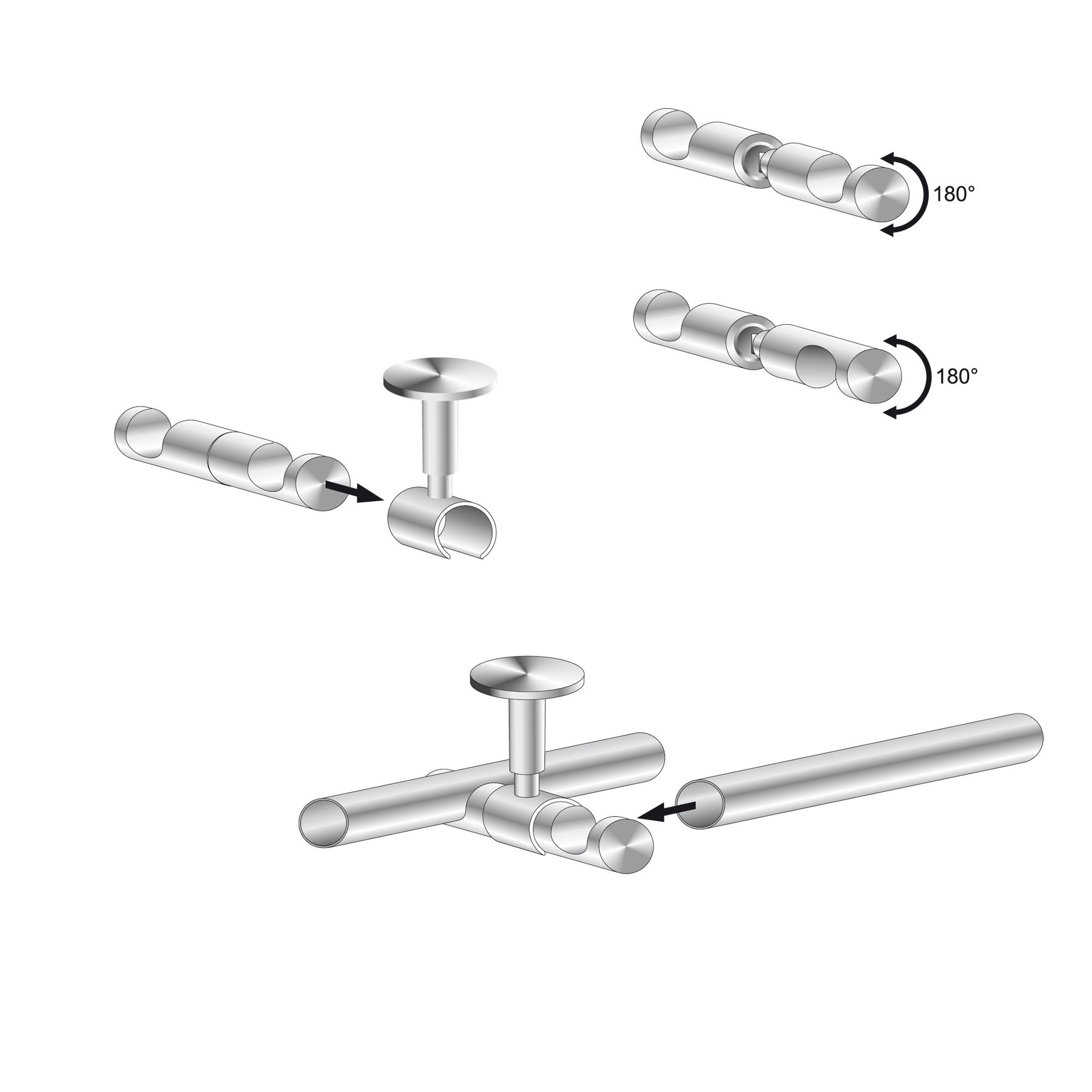 Adapter 2-lfg. für Deckenträger bei leitermann.de günstig kaufen Adapter 2-lfg. für Deckenträger
