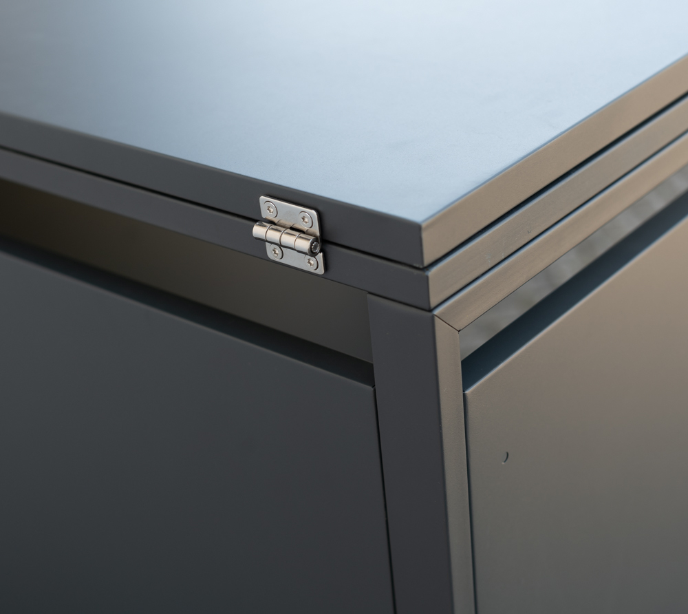 Mülltonnenbox mit Deckel, Anthrazit bei leitermann.de günstig kaufen Mülltonnenbox mit Deckel, Anthrazit