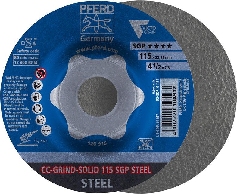 Schleifscheibe CC-Grind Solid SGP STEEL 180mm PFERD