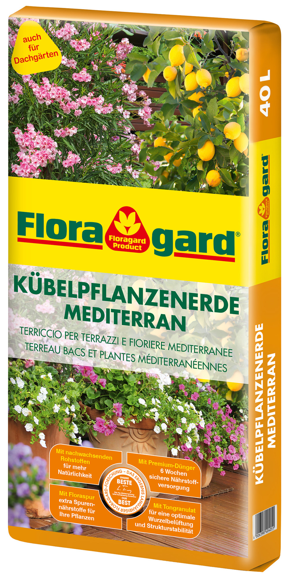 Floragard Vertriebs GmbH Kübelpflanzenerde mediteran 40L