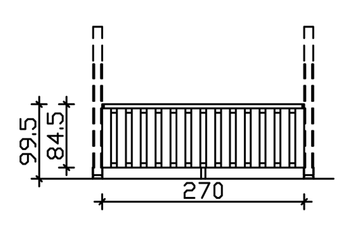 Brüstung Deckelschalung Douglasie