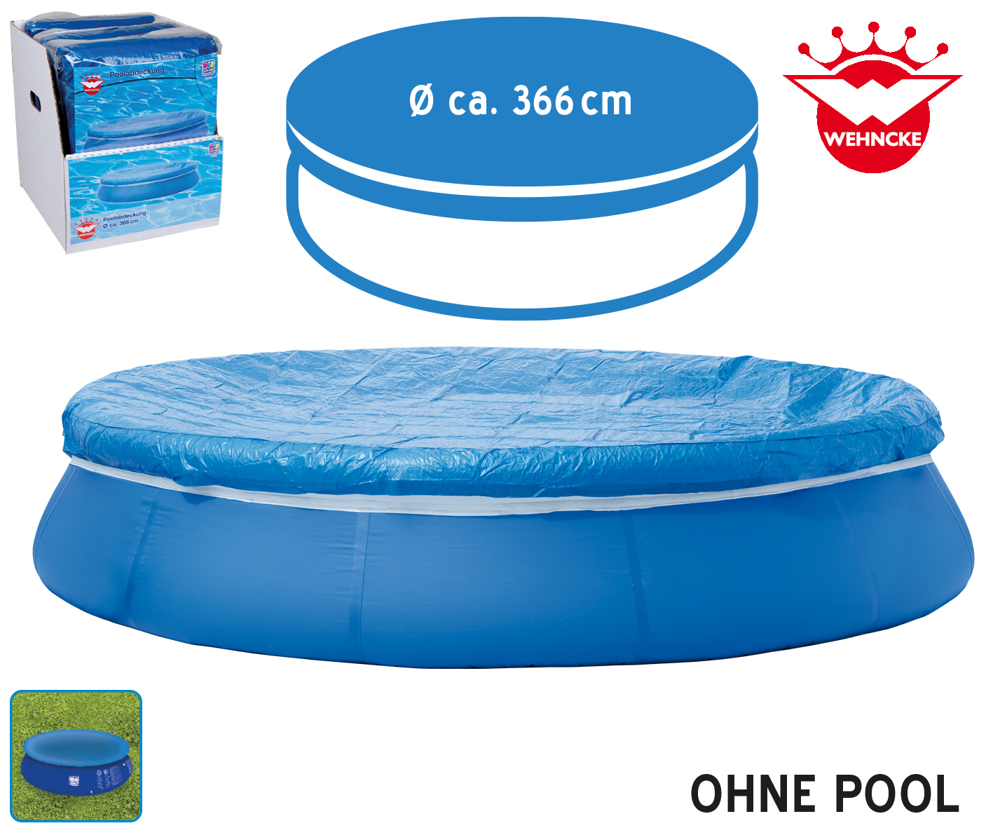 Poolabdeckung mit Gummizug, blau bei leitermann.de günstig kaufen Poolabdeckung mit Gummizug, blau