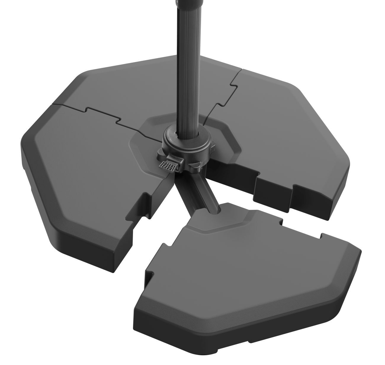 Einlegeplatten für Ampelschirme 4er-Set