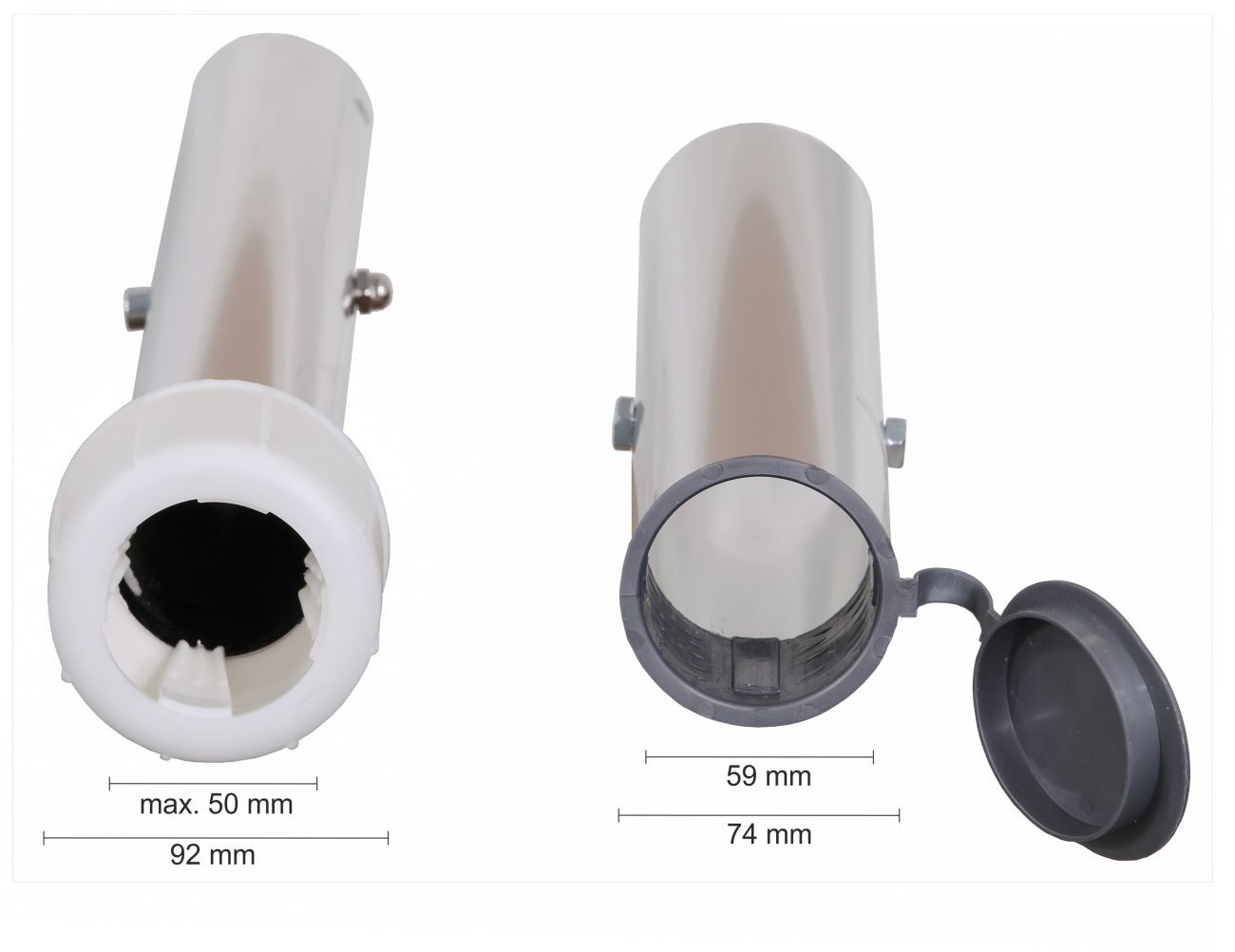 Bodenhülse für 50 mm Rohr extra lang bei leitermann.de günstig kaufen Bodenhülse für 50 mm Rohr extra lang