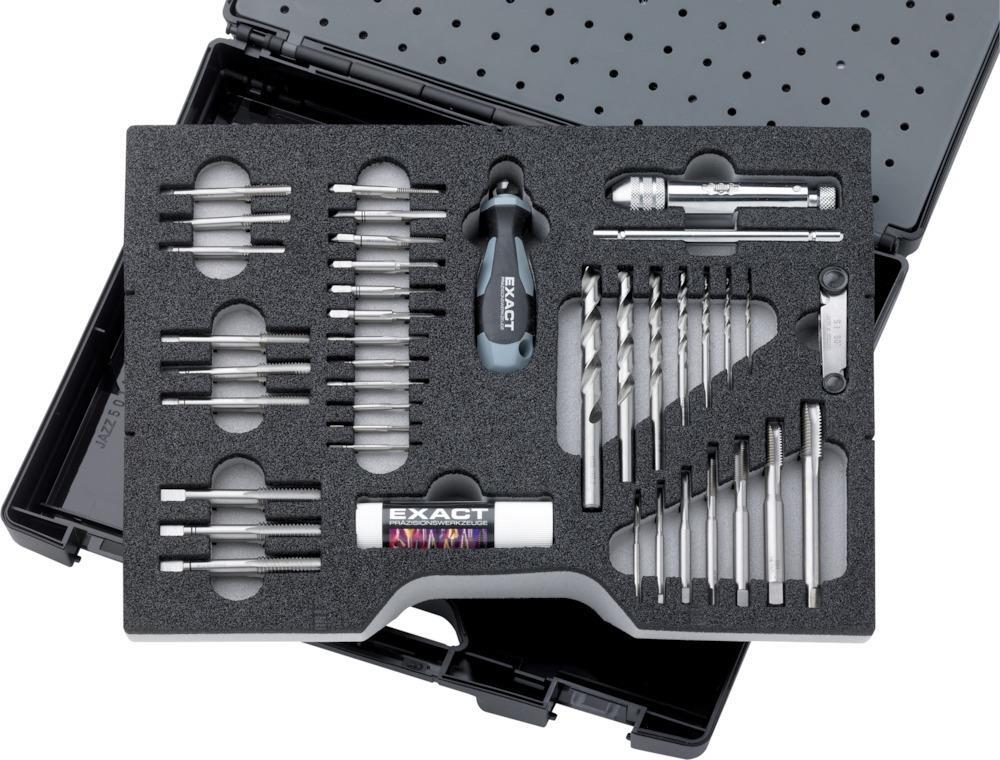 Gewindeschneidwerkzeug- Set HSS 61-teilig M3-M12 EXACT bei leitermann.de günstig kaufen Gewindeschneidwerkzeug- Set HSS 61-teilig M3-M12 EXACT