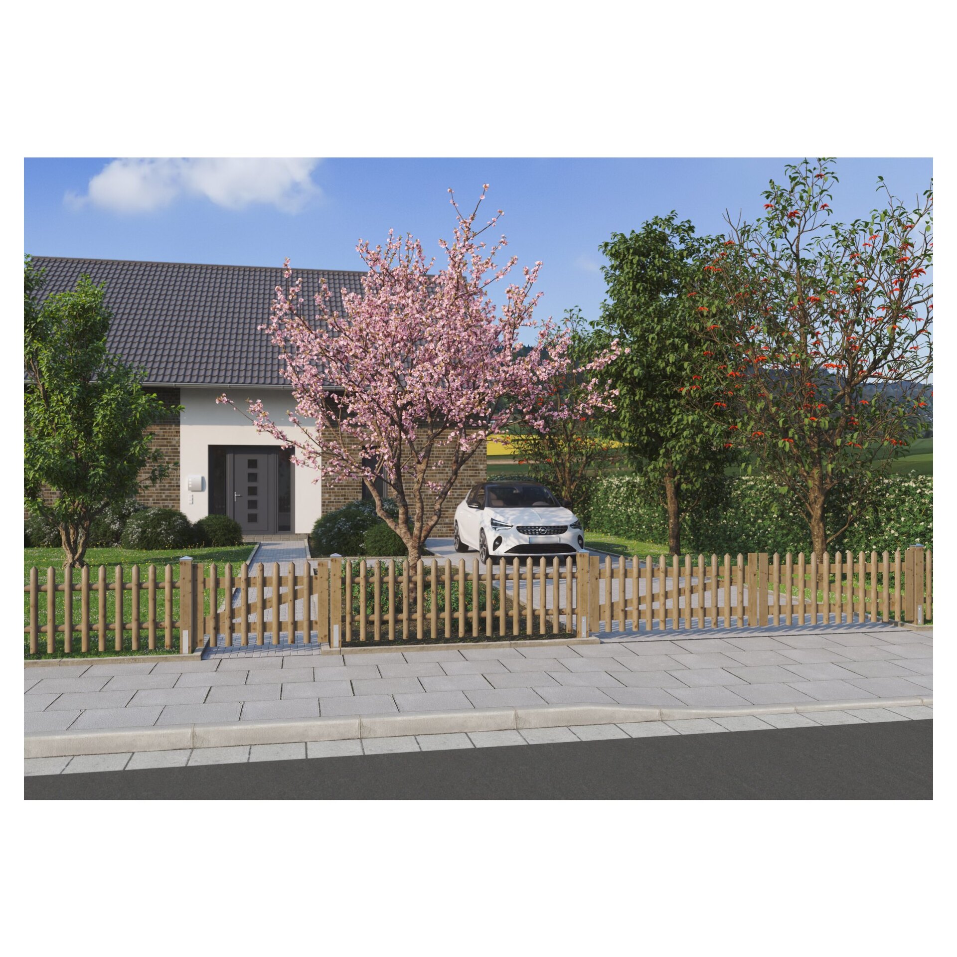 Senkrechtzaun Latten 55 mm, kdi braun bei leitermann.de günstig kaufen Senkrechtzaun Latten 55 mm, kdi braun