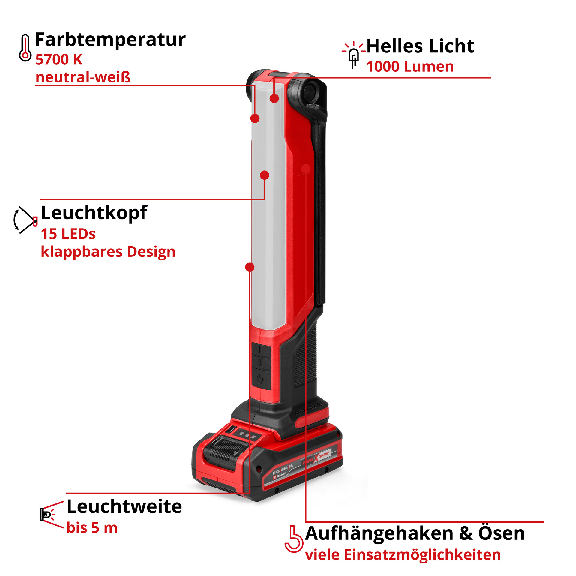 Akku-Lampe TE-CL 18/1000 S Li - Solo