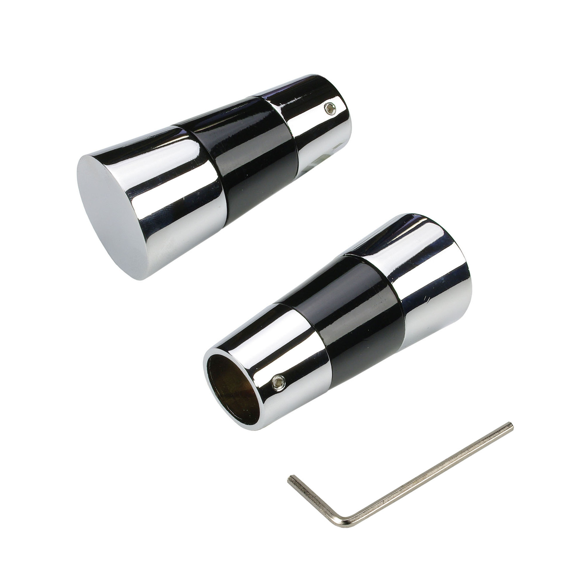 Endstück 20 mm Piano Granada schwarz/chrom-glanz