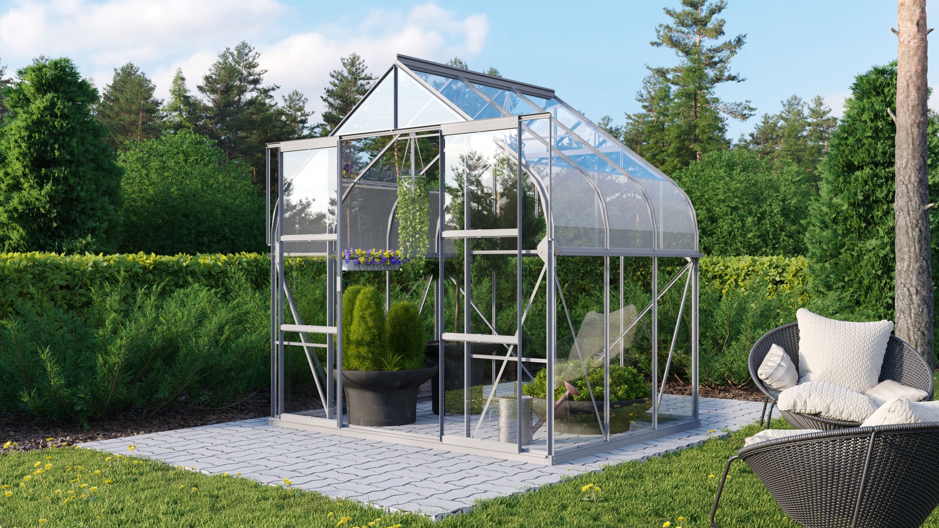 Gewächshaus Dione 5000, inkl. Fundament