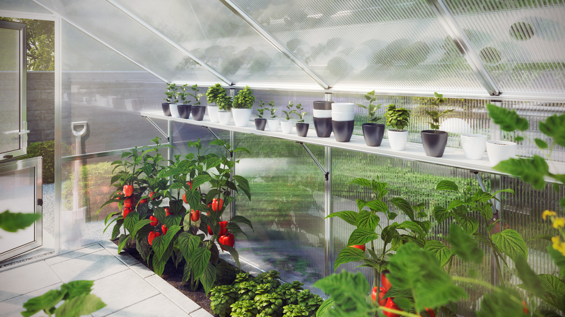 Hängebord für Gewächshaus Santini bei leitermann.de günstig kaufen Hängebord für Gewächshaus Santini