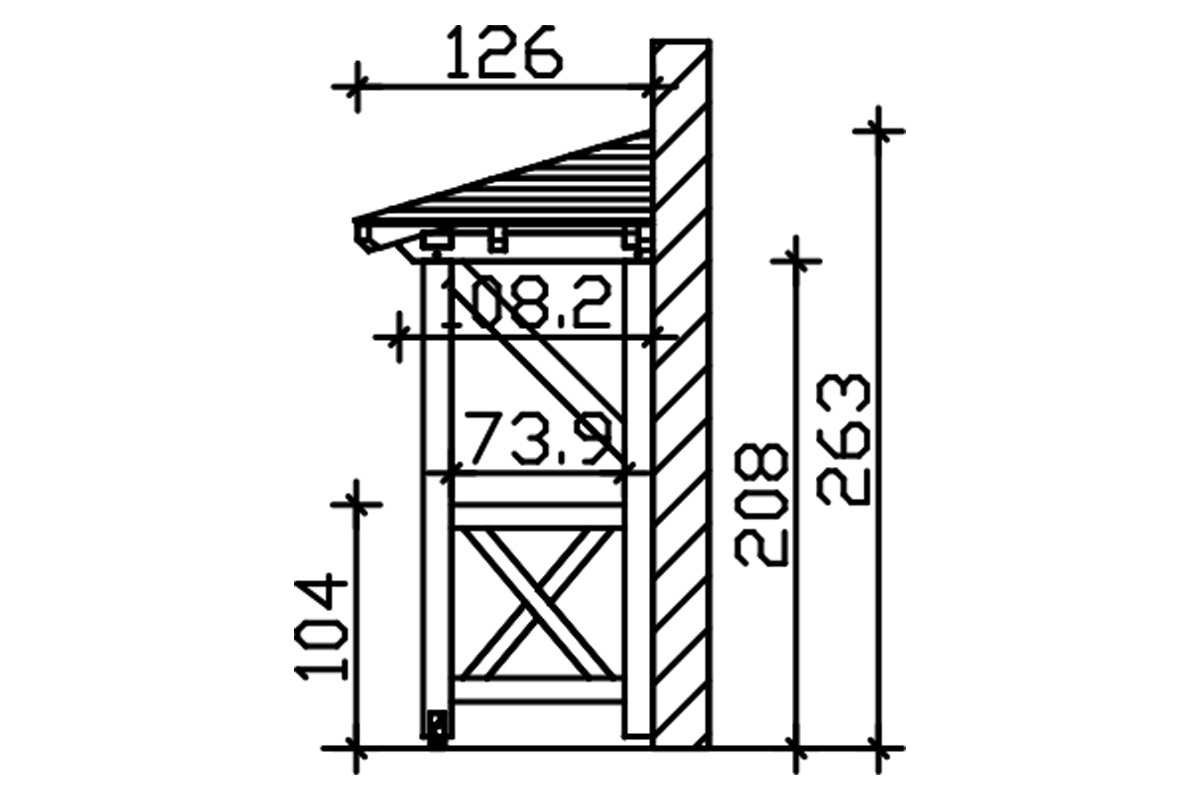 Vordach Wismar 3 Walmdach