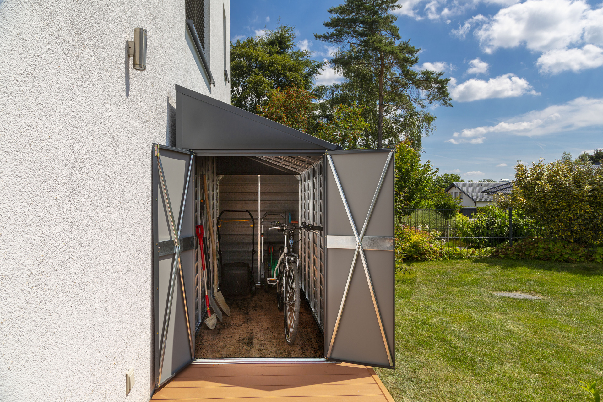 Anlehngerätehaus 4x7 bei leitermann.de günstig kaufen Anlehngerätehaus 4x7