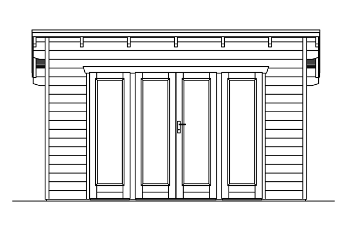 Gartenhaus Ostende 2, 28mm 400 x 300cm
