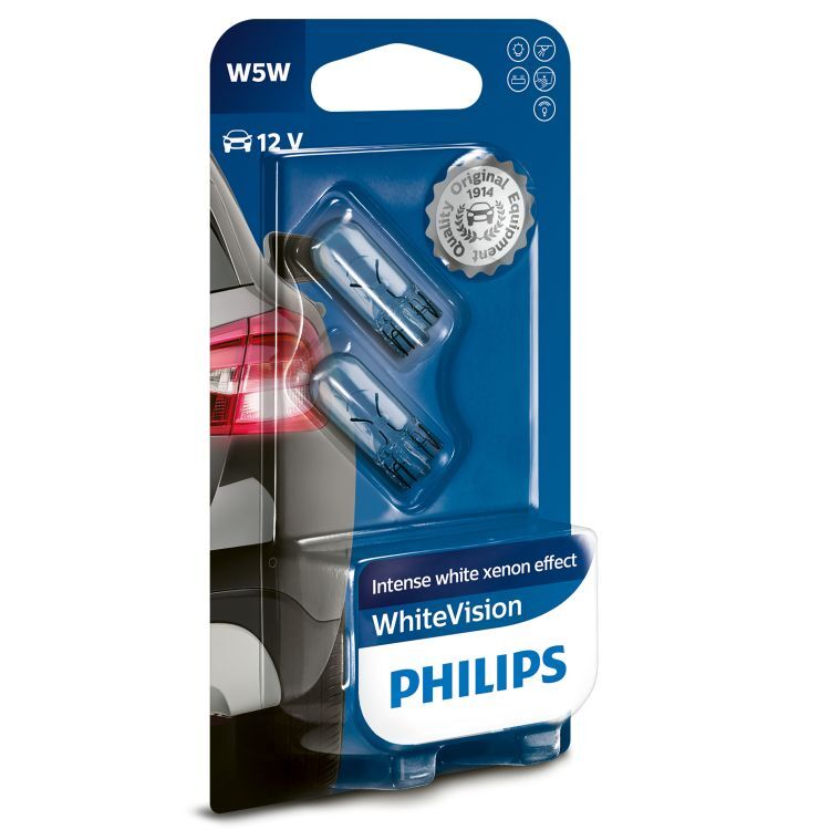 Philips WhiteVision W5W 2-er Blister