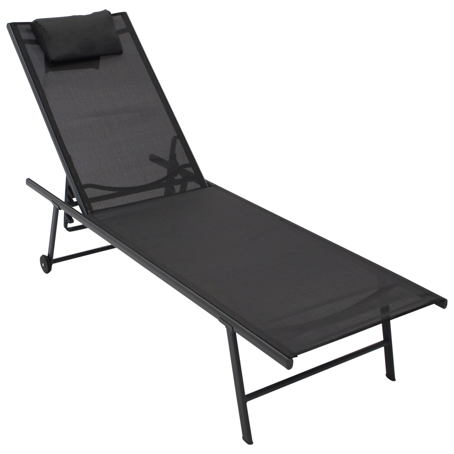 Gartenliege mit Rollen 2-er Set