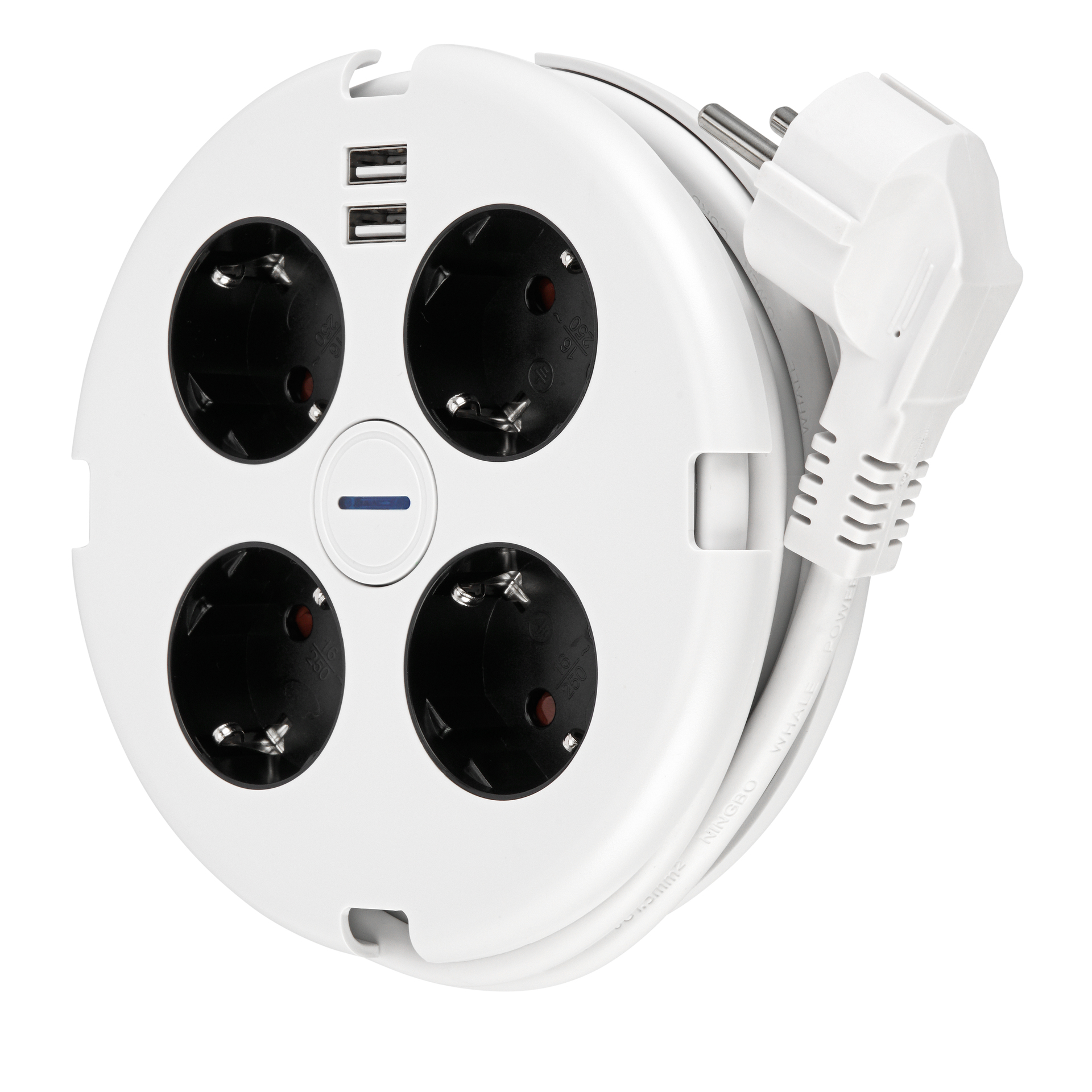 Steckdosenleiste PowerDisc 4-fach + USB 1,4m weiß bei leitermann.de günstig kaufen Steckdosenleiste PowerDisc 4-fach + USB 1,4m weiß