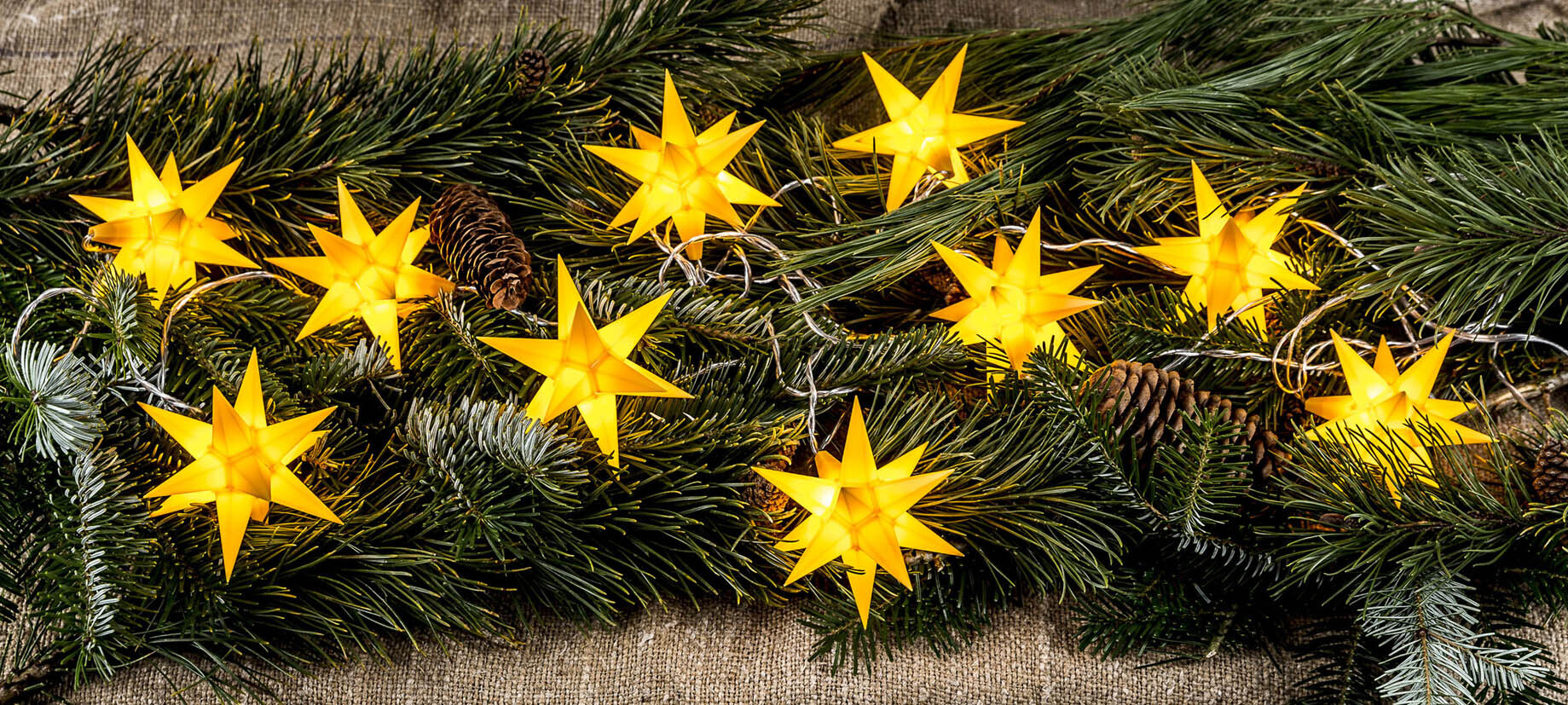 Sternenkette-LED (Kunstst.) m.10 Sternen bei leitermann.de günstig kaufen Sternenkette-LED (Kunstst.) m.10 Sternen
