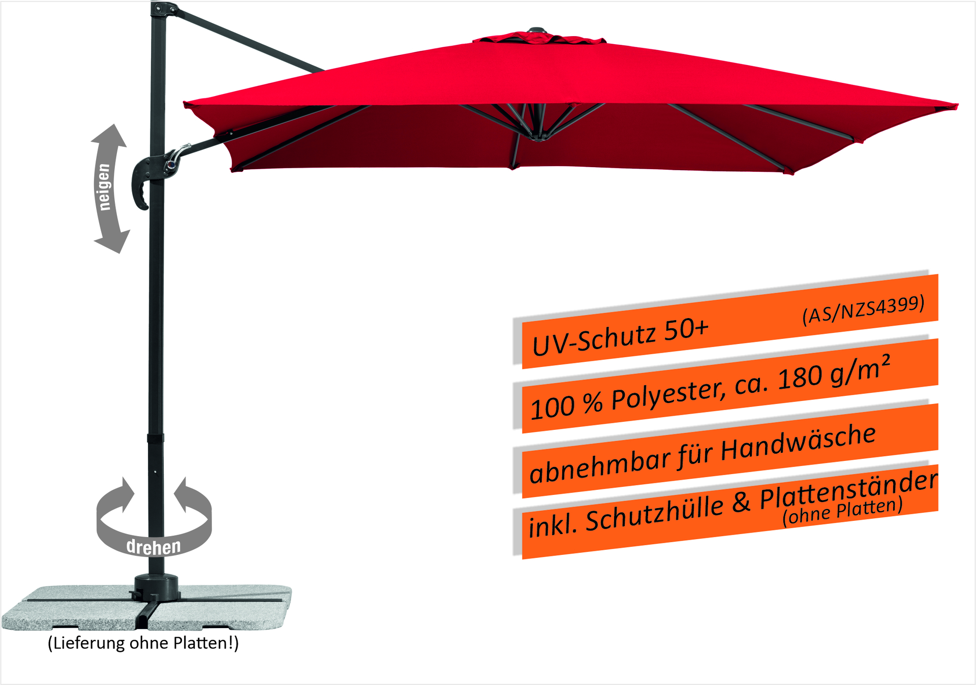 Ampelschirm Rhodos Junior