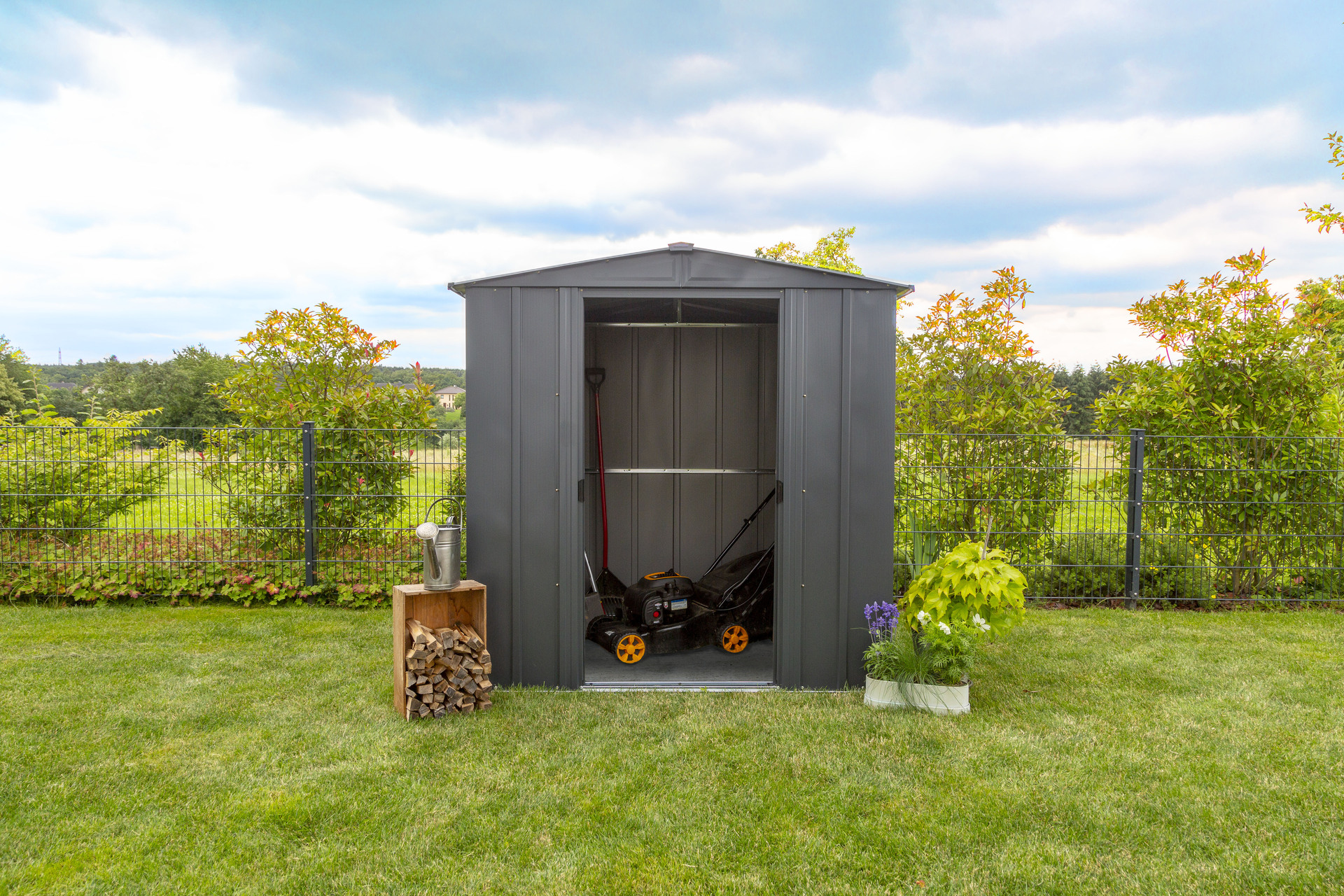 Metallgerätehaus bei leitermann.de günstig kaufen Metallgerätehaus