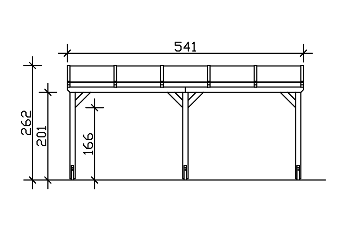 Carport Vogtland 300 x 541cm bei leitermann.de günstig kaufen Carport Vogtland 300 x 541cm