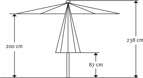 Sonnenschirm Bergamo Ø 300/6cm