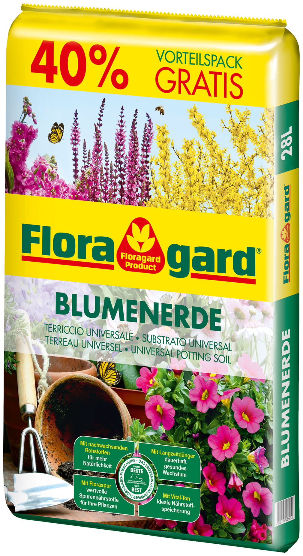 Floragard Vertriebs GmbH Blumenerde 20L + 40% gratis