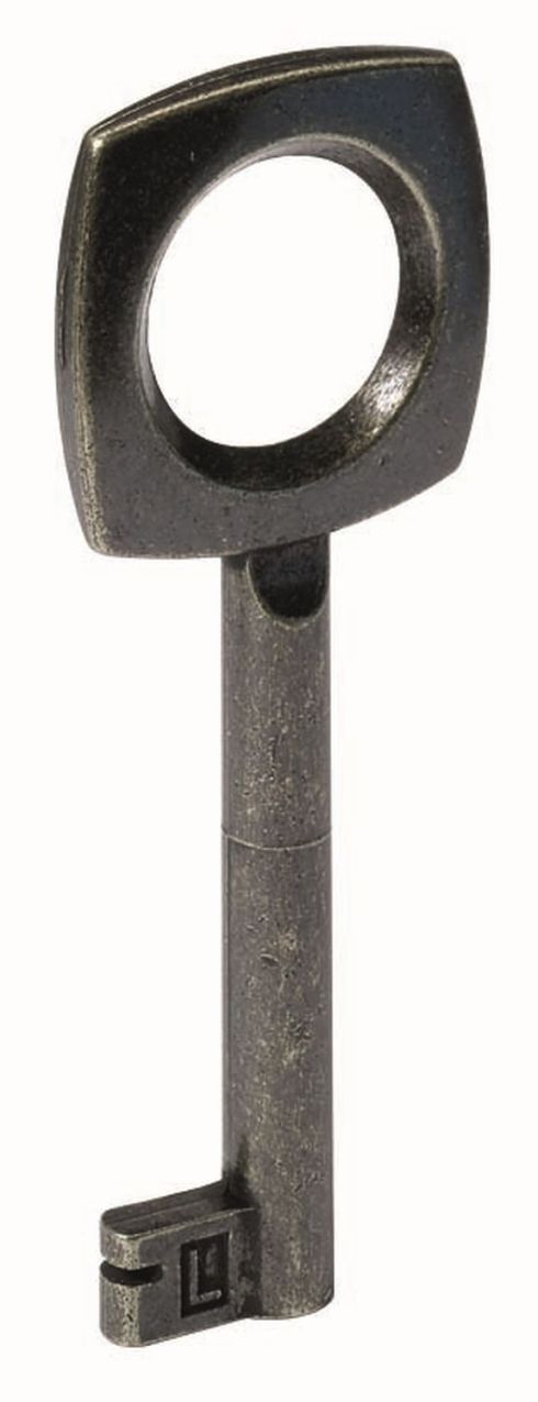 Buntbart-Schlüssel 65 x 4 mm Stahl brüniert