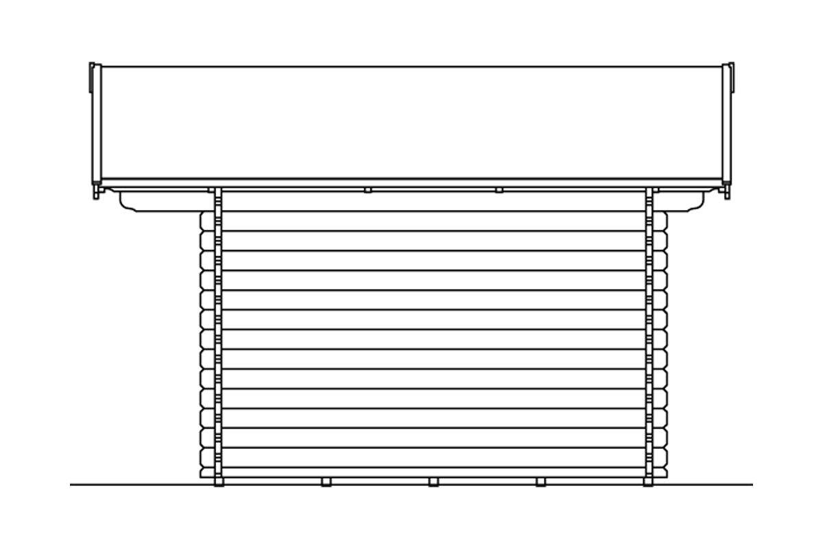 Gartenhaus Davos 1, 380 x 300 cm, natur
