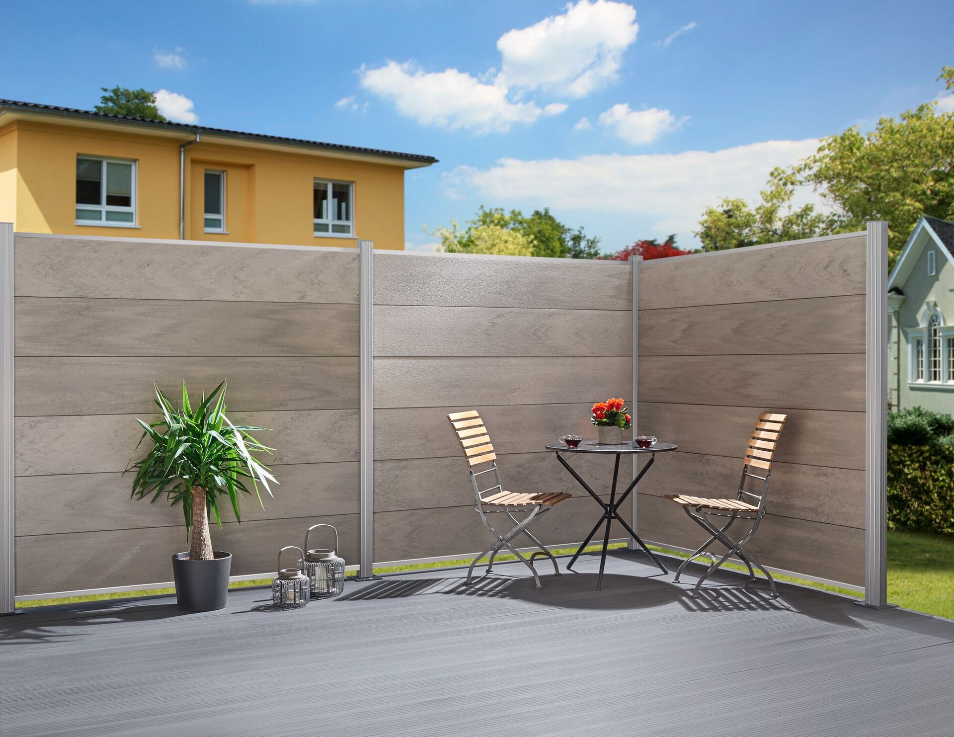 WPC Steckzaun Bohlen Turino, B179xH90cm