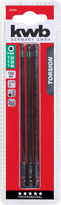 Torsion Schraubendreherbit 3-tlg, 150 mm T 2