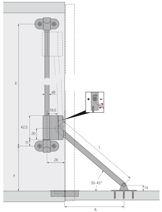 Bremsklappenhalter Glanzmetall 350 - 400 mm bei leitermann.de günstig kaufen Bremsklappenhalter Glanzmetall 350 - 400 mm