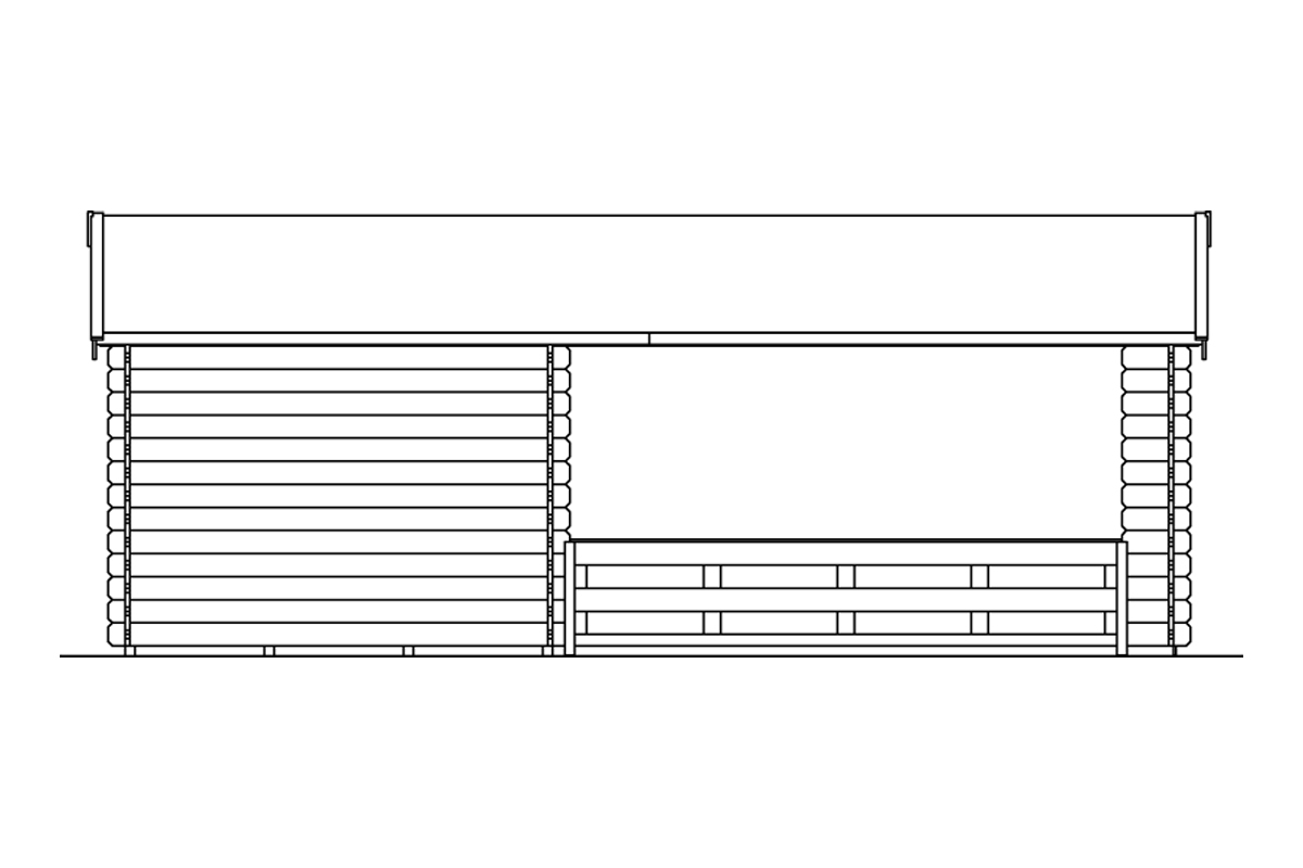 Gartenhaus Alicante mit Abstellraum natur
