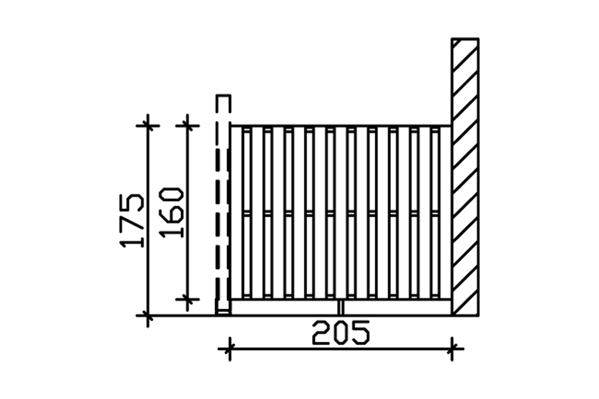 Seitenwand Deckelschalung Douglasie